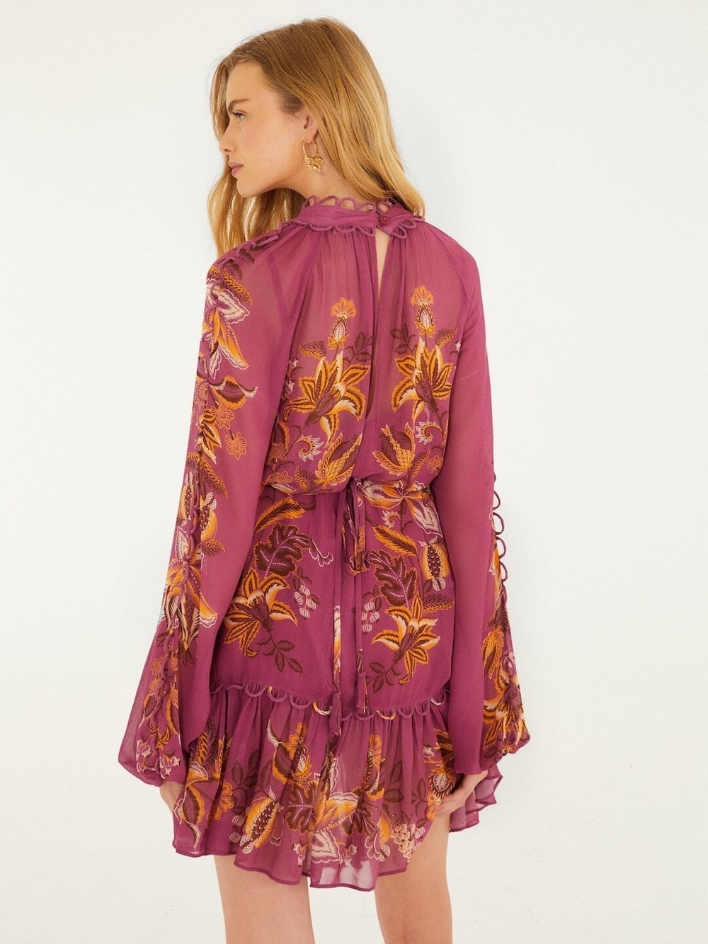 Farm Rio: Pink Delicate Chintz Ruffled Mini
Dress - Picture 2 of 11